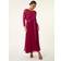 Roman Lace Contrast Bodice Dress - Wine