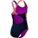 Speedo Girls' Digital Placement Splashback Swimsuit - Dark Teal/Coral