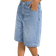 Shein Teen Girls Y2K Fashion Loose Baggy Long Shorts - Light Wash