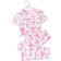 Shein Girls Cute Bow & Heart Printed Contrast Color Round Neck Sleepwear