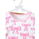 Shein Girls Cute Bow & Heart Printed Contrast Color Round Neck Sleepwear