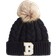 Shein Baby Letter Knitted Hat Soft Warm Comfortable Autumn Winter Black