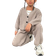 Shein Shein Young Girl Plain Cardigan Knitted Pants Set Slayr Khaki