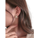 Shein 2pcs Fashionable Luxury Encrusted Criss Cross Pearl Stud Earrings
