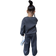 Shein Young Girl Heart Print Knitted Solid Loose Butterfly Sleeve Sweatshirt & Wide Leg Sweats 2-piece Set