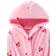 Shein 1pc Girls Lovely Sweet Elegant Casual Simple Fashionable Comfy Cherry Print Hooded Fleece Bathrobe