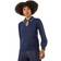 Roman Faux Pearl Collared Keyhole Knit Jumper - Navy