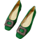 Shein Fashionable Classic Suede Chunky Heel Square Toe Pumps - Green