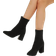 Shein 2025 Classic New Pointed Toe Chunky Heel Women Ankle Boots - Black