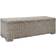 vidaXL Box Grey 110 cm Natural Kubu Rattan Solid Wood Storage Bench