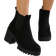 Shein Women's New Autumn/Winter Suede Pull-On Short Boots - Black