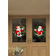 Shein 2 Pcs Christmas Glass Stickers Santa Claus Pattern Multicolour Window Film 2pcs