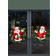 Shein 2 Pcs Christmas Glass Stickers Santa Claus Pattern Multicolour Window Film 2pcs