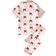 Shein Girls Allover Print Bowknot & Ribbon Pattern Polo Collar Cardigan Short Sleeve Top And Casual Long Pants Pajama Set