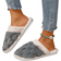 Shein Women Fashion Comfy Round Fluffy Lined Warm Backless House Slippers - Grey