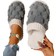 Shein Women Fashion Comfy Round Fluffy Lined Warm Backless House Slippers - Grey