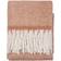 Furn Cozy Woven Tasselled Throw Burnt 140cm W x 180cm Blankets Orange