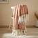 Furn Cozy Woven Tasselled Throw Burnt 140cm W x 180cm Blankets Orange
