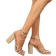Shein Women's Apricot Elegant Fashion Square Toe High Heel Sandals - Apricot
