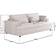 Solace+Co Drew Cream Sofa 3 Seater