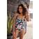 M&Co Tropical Print Swimsuit - Black