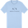 Armani Exchange Slim Fit Jersey T-shirt With Logo - Light Blue