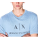 Armani Exchange Slim Fit Jersey T-shirt With Logo - Light Blue