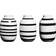 Kähler Vases En Miniature Omaggio - Set de 3 - Argent Vase 8cm 3pcs