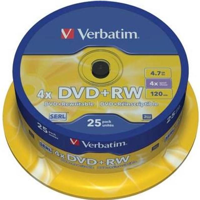 Verbatim Dvd+Rw 4.7Gb 4X 25Pk Spindle 4,7 Gb 25