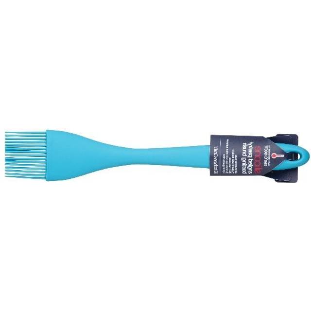 KitchenCraft Colorworks vinklad brödpensel/ösborste, silikon, hallon, 26 cm