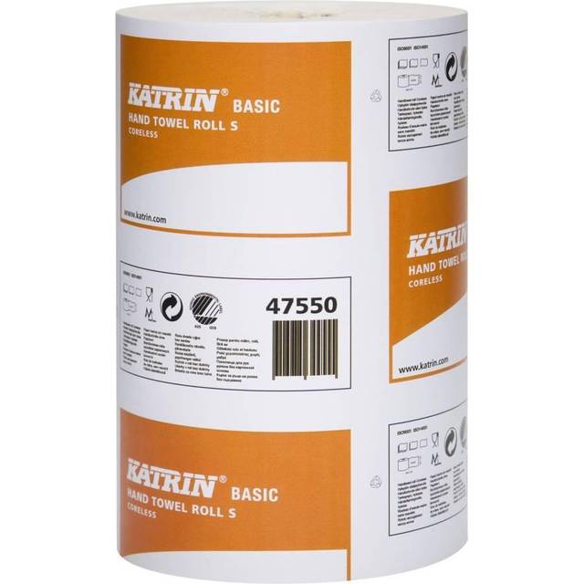 KATRIN Torkrulle S 1-lagers, 205 mm, utan hylsa naturvit