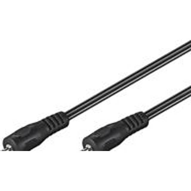 50931 AUX Audio Connector Cable, 3.5 mm Stereo, Flat Cable, Black, 10 m Cable Length