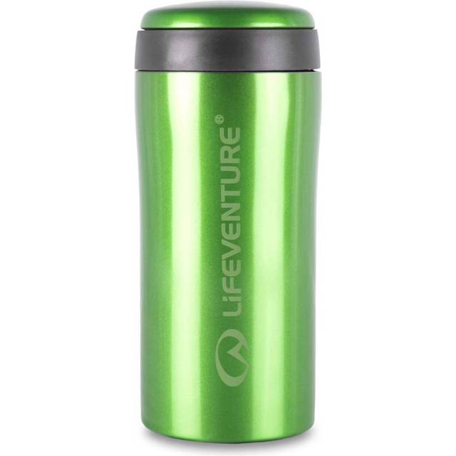 Lifeventure termisk mugg, läckagesäker och vakuumisolerad återanvändbar kaffe resemugg, 300 ml, glansig volfram
