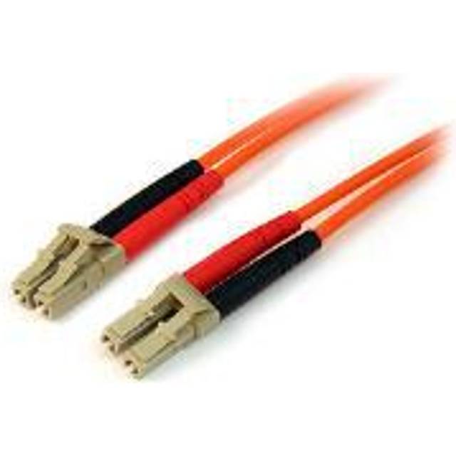 StarTech.com 15 m OM3 LC till LC multiläge duplex fiberoptisk patchkabel - Aqua - 50/125 - LSZH fiberoptisk kabel - 10 Gb (A50FBLCLC15)