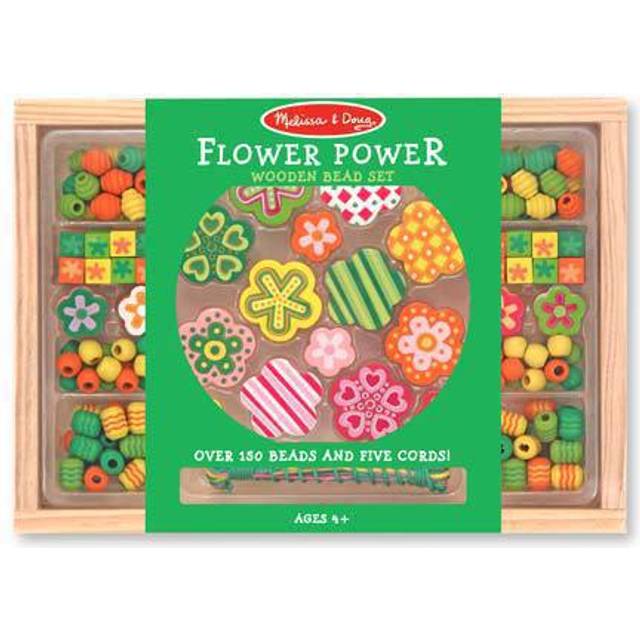 Melissa & Doug Flower Power Wooden Bead Set With 150+ Beads