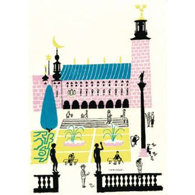 Olle Eksell Stockholm City Hall poster 50x70 cm