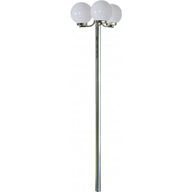 vidaXL Garden Lamp Post 3 Lamps 220 cm - White