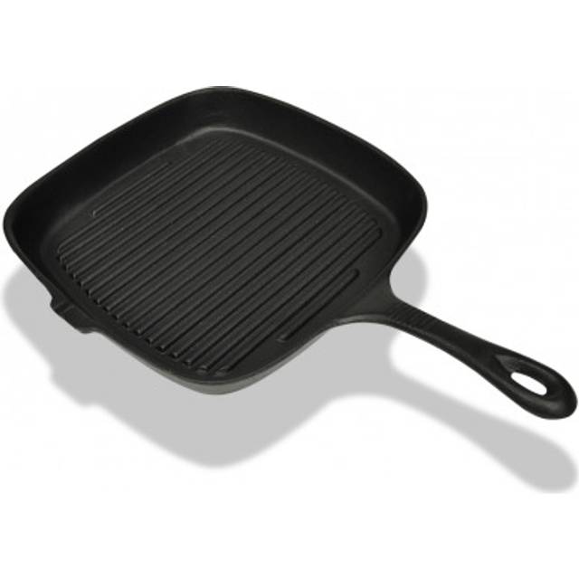 vidaXL Grill Pan Cast Iron 24x23 cm - Black