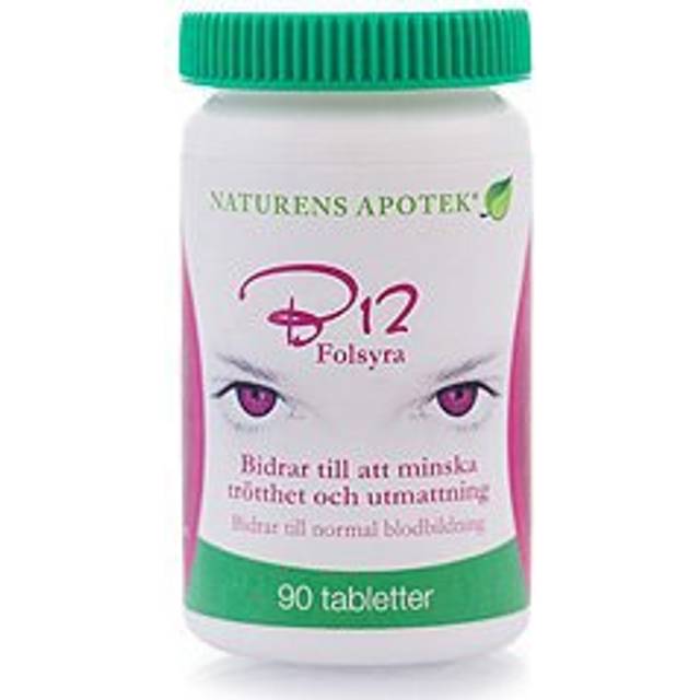 Folsyra + Vitamin B12 90 tabletter - Naturens Apotek