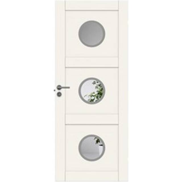 Innerdörr Swedoor Unique 03L GWA330 Glas Vit NCS-S 0502-Y (9 x 21)