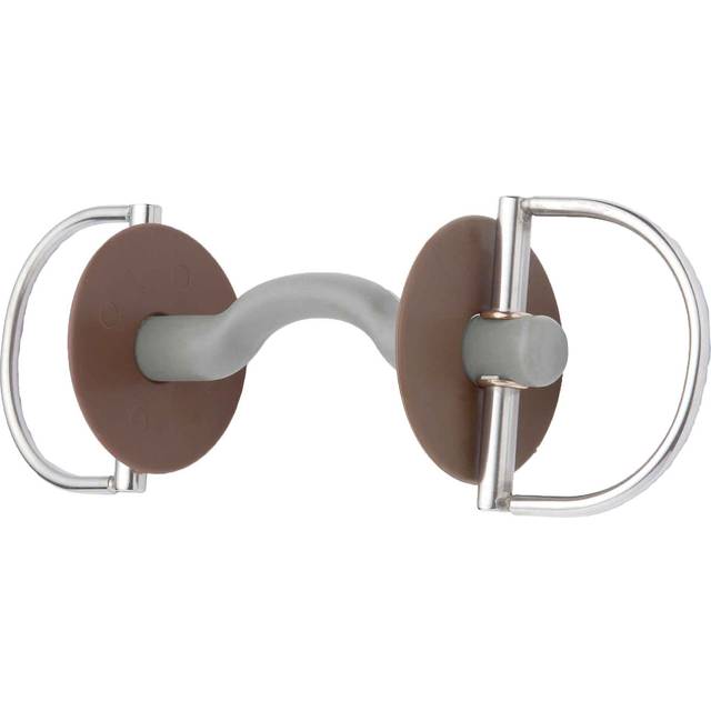 Gentle bit for horse with tongue passage cannon Beris - Gris