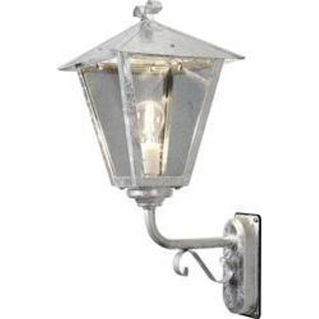 Konstsmide Benu Scroll IP23 E27 Up Wall Light in a Galvanized Finish