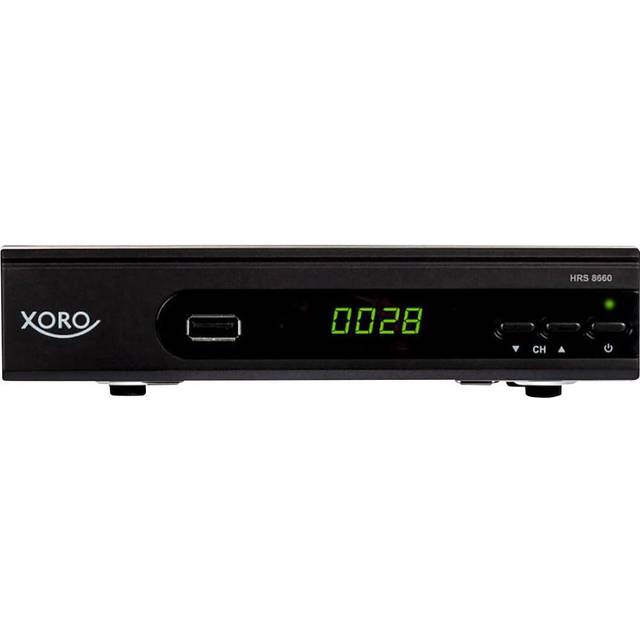 Xoro HRS 8660 digital satellitmottagare med LAN-anslutning (HDTV, DVB-S2, HDMI, SCART, PVR-Ready, USB 2.0) svart