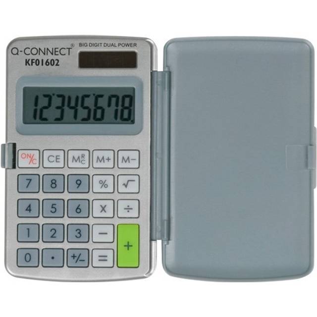 Q-Connect 8-Digit Pocket Calculator Extra Large Display KF01602