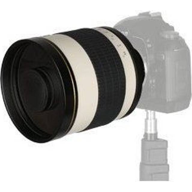 Walimex Pro 800mm 1:8.0 DSLR mirror lens for T2 lens bayonet white (for full-frame format sensor calculation, filter diameter incl. protective cap)...