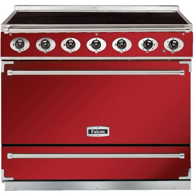 Falcon F900SEIRD-N Range Cooker Induction - Cherry Red / Nickle