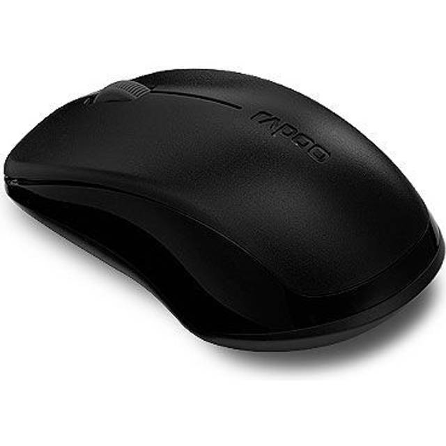 Rapoo 1620 trådlös mus trådlös mus 2,4 GHz datormus 1000 DPI sensor 9 månaders batteritid ergonomisk för PC och Mac svart, normal