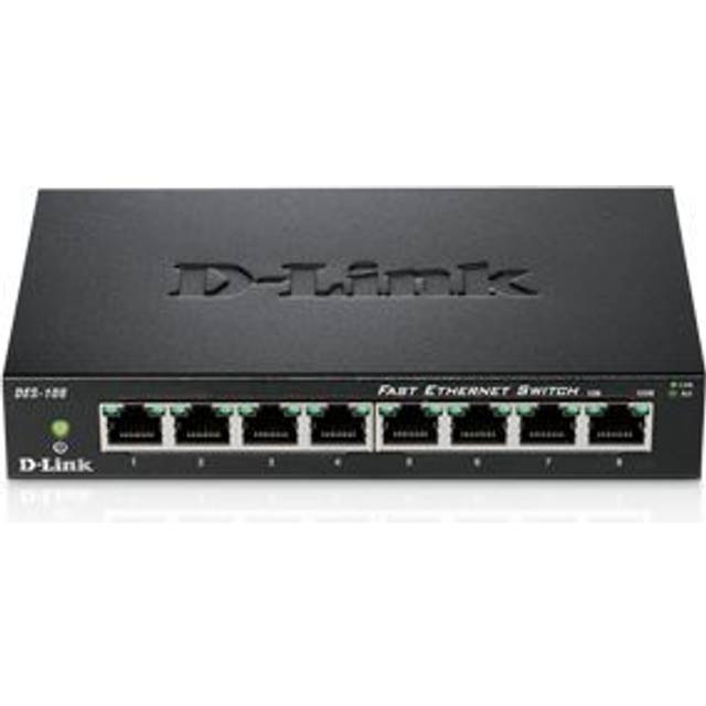 D-Link DES-108 8 Port 10/100 Fast Ethernet Switch