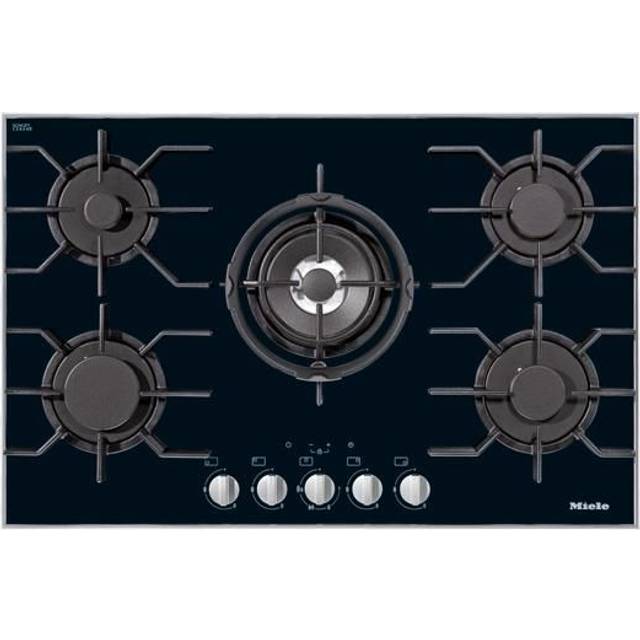 Miele KM3034-1 80cm Five Burner Gas On Glass Hob - STAINLESS STEEL