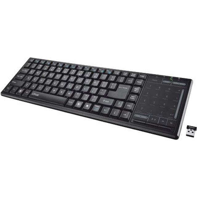 Trust Tacto Wireless Entertainment Keyboard med pekplatta ES – Teclado QWERTY Español